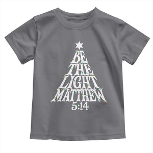 Christmas Be The Light Toddler T Shirt Christian Xmas Bible Verse TS11 Charcoal Print Your Wear