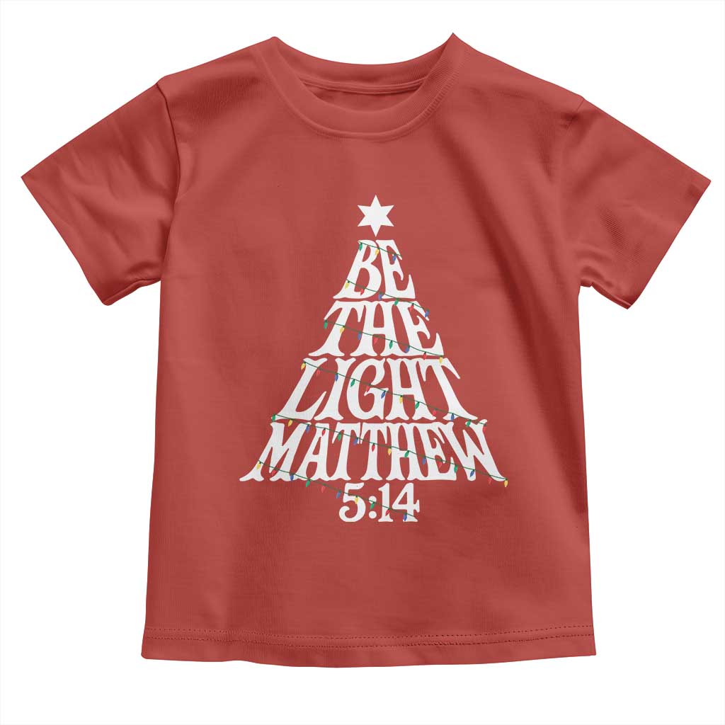 Christmas Be The Light Toddler T Shirt Christian Xmas Bible Verse TS11 Red Print Your Wear