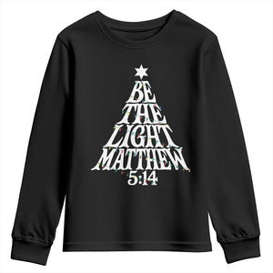 Christmas Be The Light Youth Sweatshirt Christian Xmas Bible Verse TS11 Black Print Your Wear