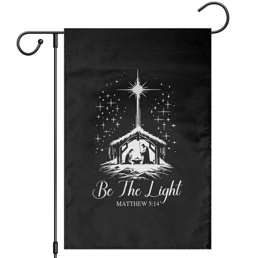 Be The Light Christian Christmas Garden Flag Nativity Scene Bible Verse TS11 Black Print Your Wear