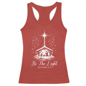 Be The Light Christian Christmas Racerback Tank Top Nativity Scene Bible Verse TS11 Red Print Your Wear