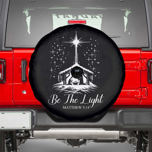 Be The Light Christian Christmas Spare Tire Cover Nativity Scene Bible Verse TS11 Black Print Your Wear