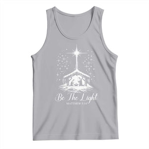 Be The Light Christian Christmas Tank Top Nativity Scene Bible Verse TS11 Athletic Heather Print Your Wear