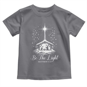 Be The Light Christian Christmas Toddler T Shirt Nativity Scene Bible Verse TS11 Charcoal Print Your Wear