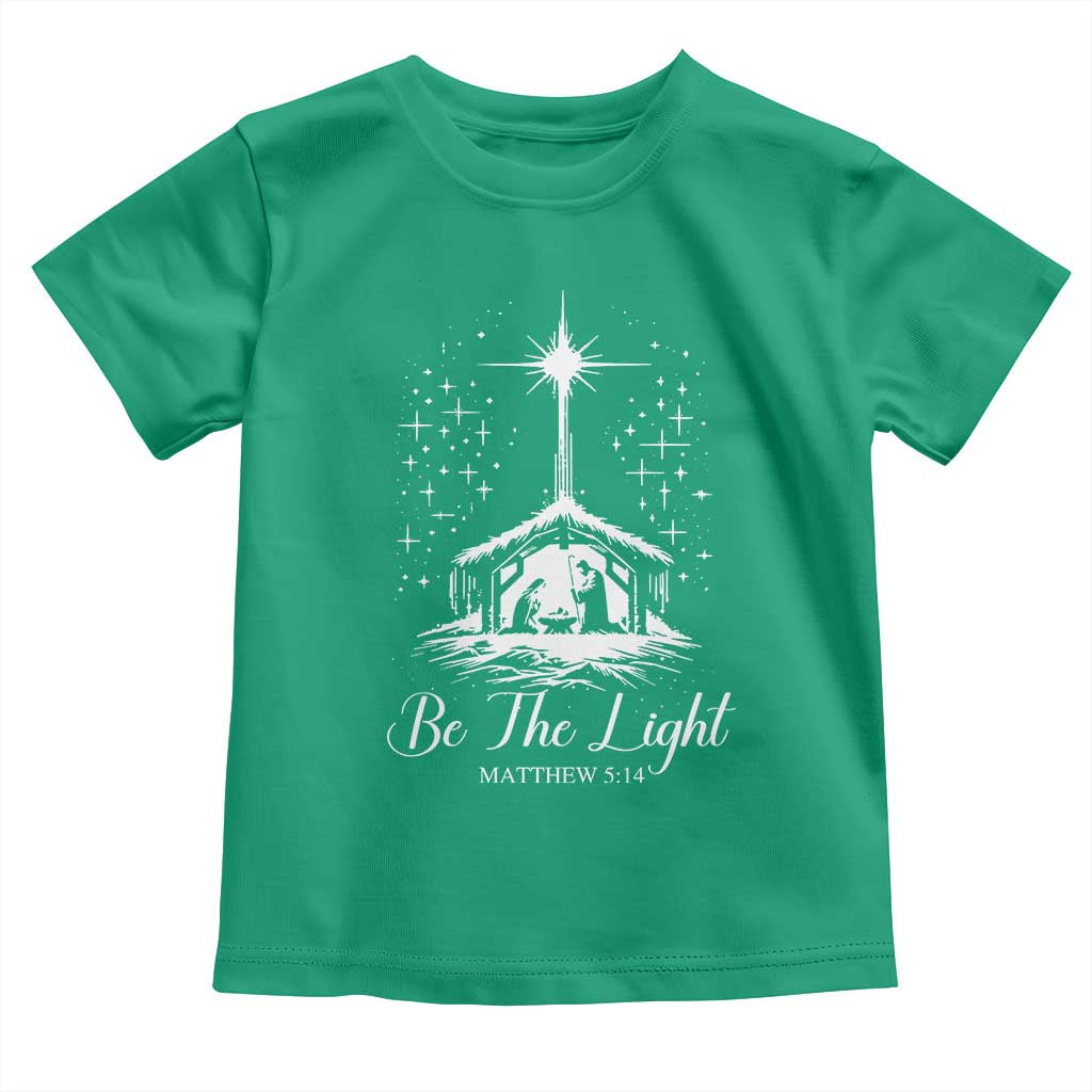 Be The Light Christian Christmas Toddler T Shirt Nativity Scene Bible Verse TS11 Irish Green Print Your Wear