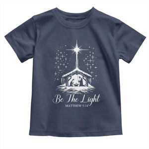 Be The Light Christian Christmas Toddler T Shirt Nativity Scene Bible Verse TS11 Navy Print Your Wear