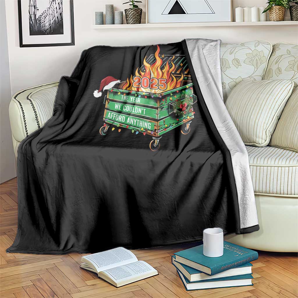 Funny Lil Dumpster Fire 2025 Throw Blanket The Year We Couldnt Afford Anything TS11 Print Your Wear
