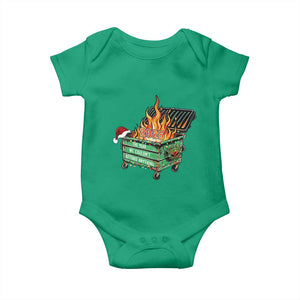 Funny Lil Dumpster Fire 2025 Baby Onesie The Year We Couldnt Afford Anything TS11 Irish Green Print Your Wear