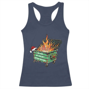 Funny Lil Dumpster Fire 2025 Racerback Tank Top The Year We Couldnt Afford Anything TS11 Navy Print Your Wear