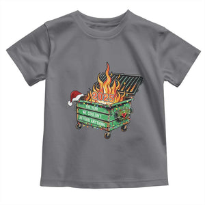 Funny Lil Dumpster Fire 2025 Toddler T Shirt The Year We Couldnt Afford Anything TS11 Charcoal Print Your Wear