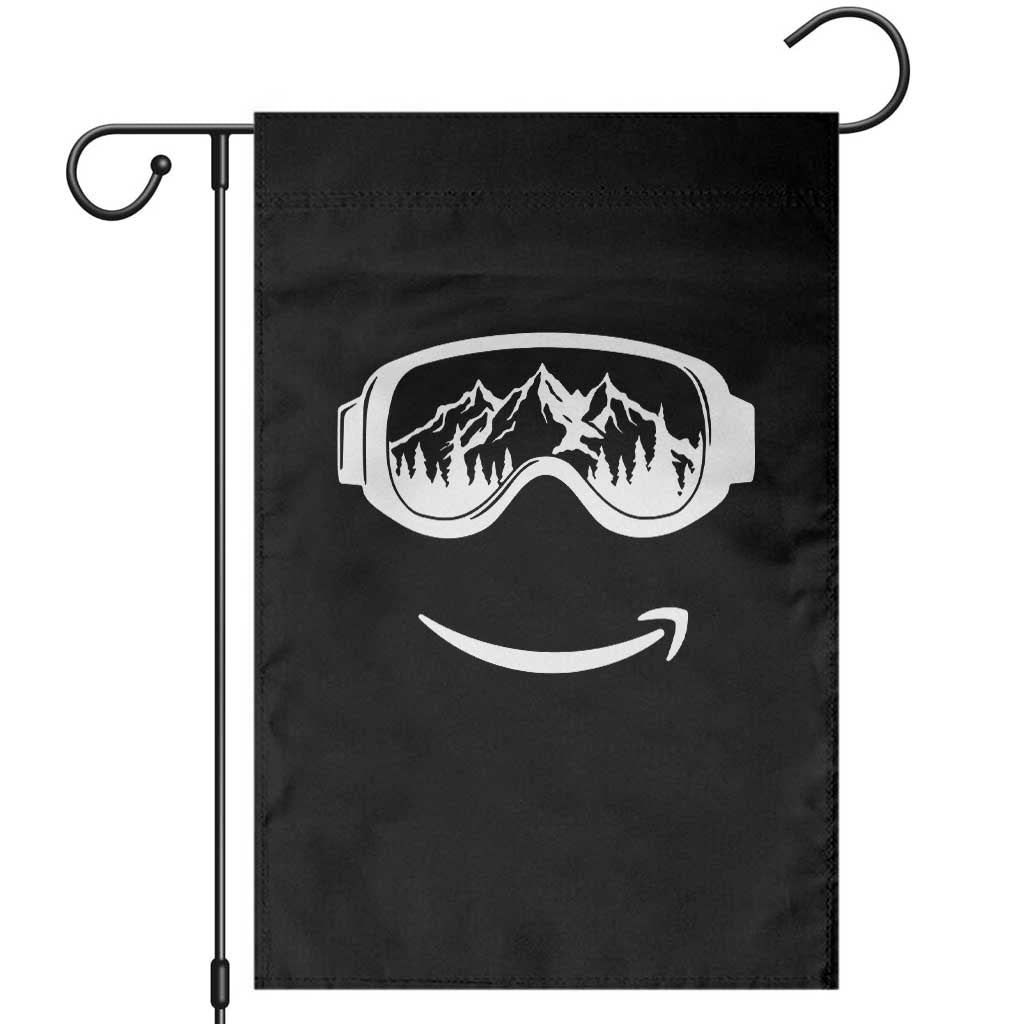 Funny Skiing Snowboard Garden Flag Snow Goggles Snow Mountain Winter Sport TS11 Black Print Your Wear