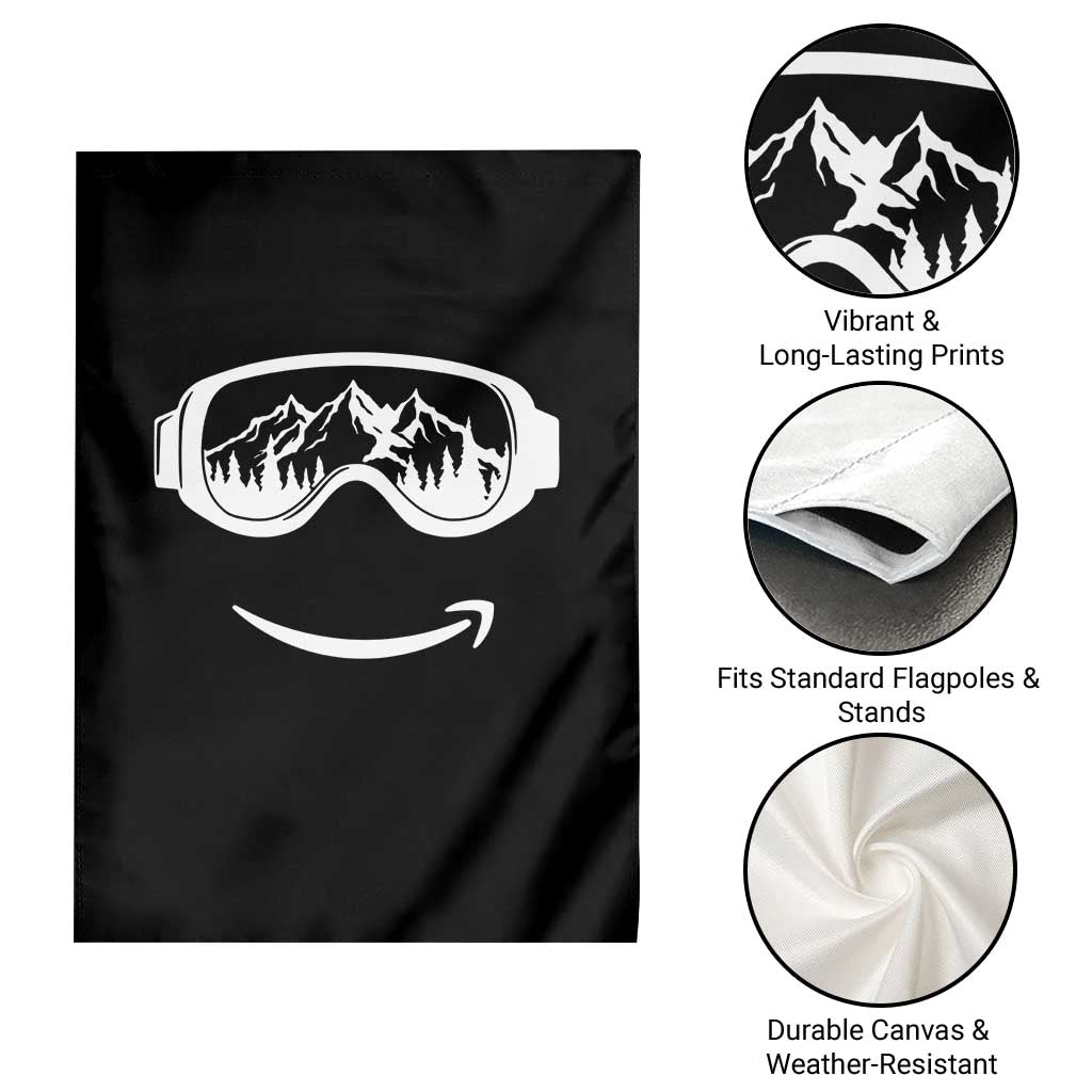 Funny Skiing Snowboard Garden Flag Snow Goggles Snow Mountain Winter Sport TS11 Print Your Wear