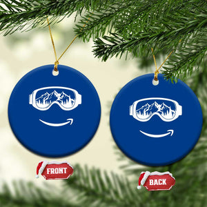 Funny Skiing Snowboard Ceramic Ornament Snow Goggles Snow Mountain Winter Sport TS11 1pc Blue Print Your Wear