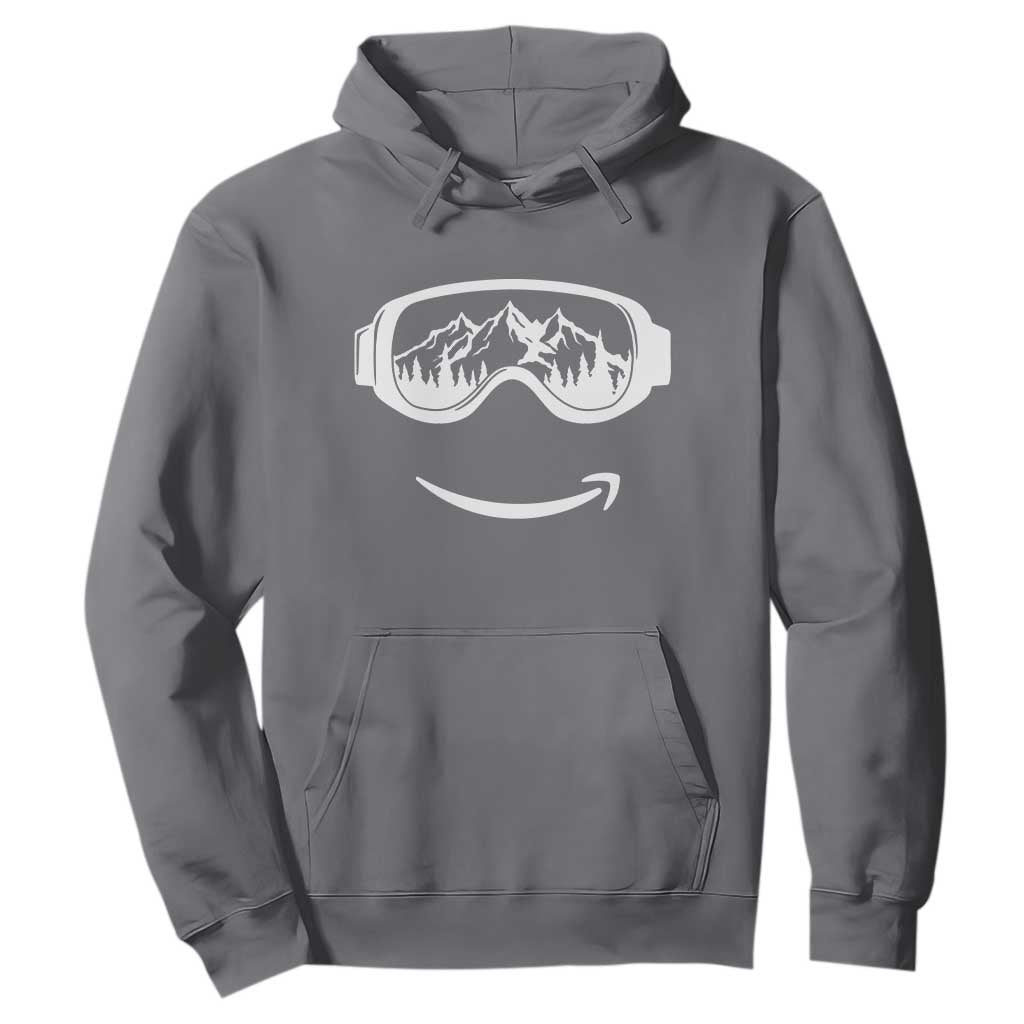 Funny Skiing Snowboard Hoodie Snow Goggles Snow Mountain Winter Sport TS11 Charcoal Print Your Wear