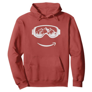 Funny Skiing Snowboard Hoodie Snow Goggles Snow Mountain Winter Sport TS11 Red Print Your Wear