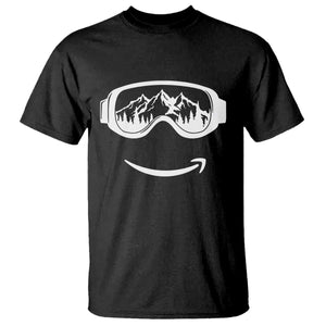 Funny Skiing Snowboard T Shirt Snow Goggles Snow Mountain Winter Sport TS11 Black Print Your Wear