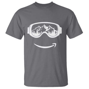 Funny Skiing Snowboard T Shirt Snow Goggles Snow Mountain Winter Sport TS11 Charcoal Print Your Wear