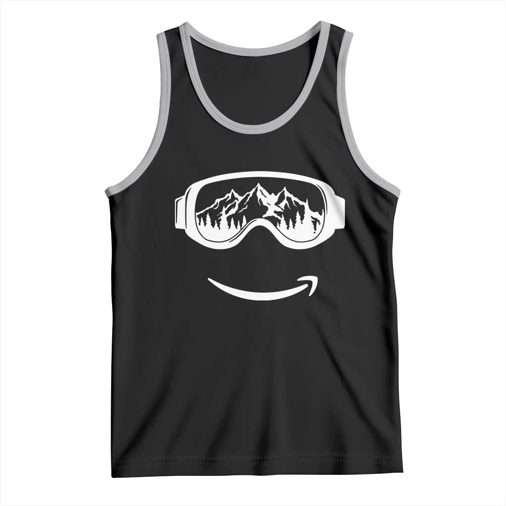 Funny Skiing Snowboard Tank Top Snow Goggles Snow Mountain Winter Sport TS11 Black Athletic Heather Print Your Wear