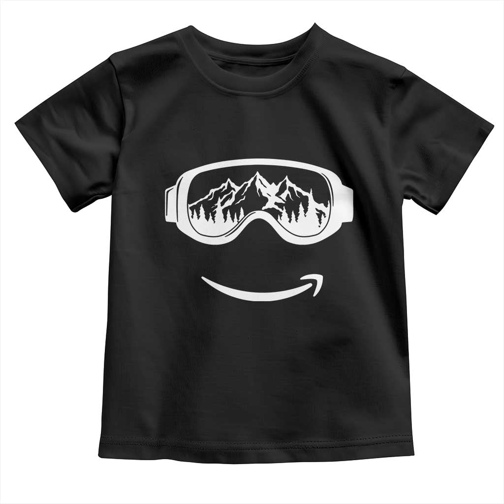 Funny Skiing Snowboard Toddler T Shirt Snow Goggles Snow Mountain Winter Sport TS11 Black Print Your Wear