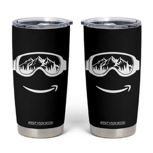 Funny Skiing Snowboard Tumbler Cup Snow Goggles Snow Mountain Winter Sport TS11 Black Print Your Wear