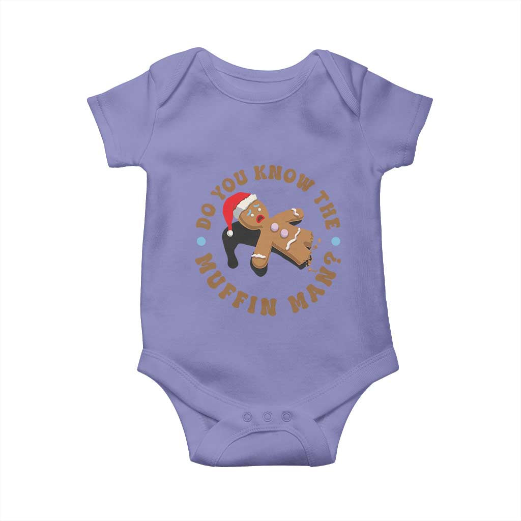 Christmas Gingerbread Baby Onesie Funny Do You Know The Muffin Man TS11 Violet Print Your Wear