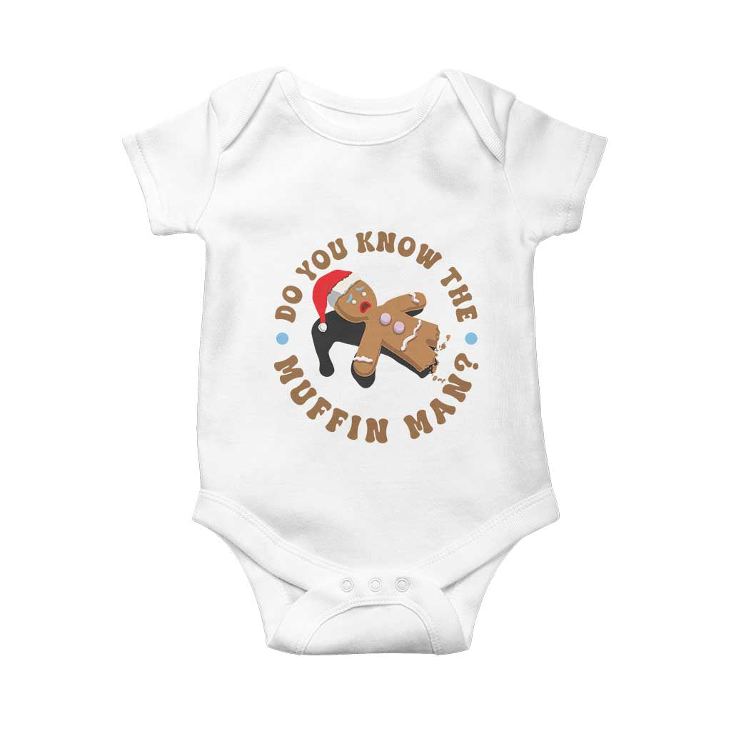 Christmas Gingerbread Baby Onesie Funny Do You Know The Muffin Man TS11 White Print Your Wear
