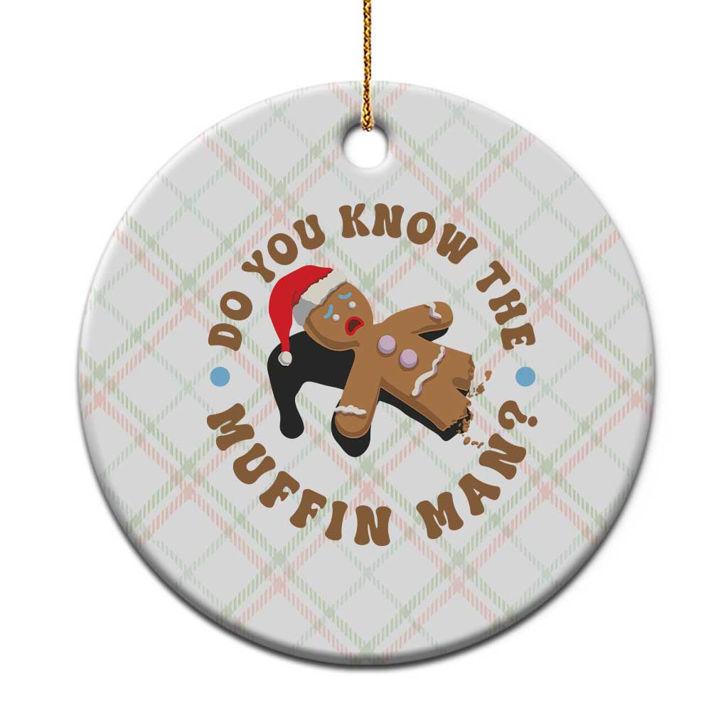 Christmas Gingerbread Ceramic Ornament Funny Do You Know The Muffin Man TS11 1pc Christmas Plaid Print Your Wear