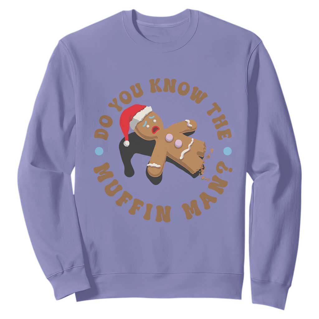 Christmas Gingerbread Sweatshirt Funny Do You Know The Muffin Man TS11 Violet Print Your Wear