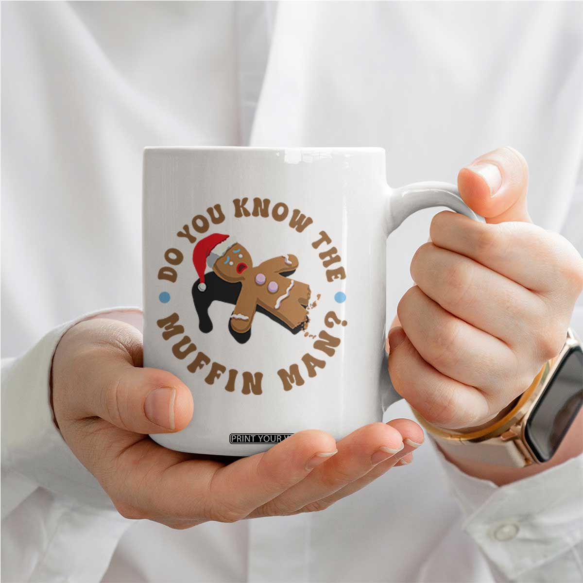 Christmas Gingerbread Coffee Mug Funny Do You Know The Muffin Man TS11 Print Your Wear