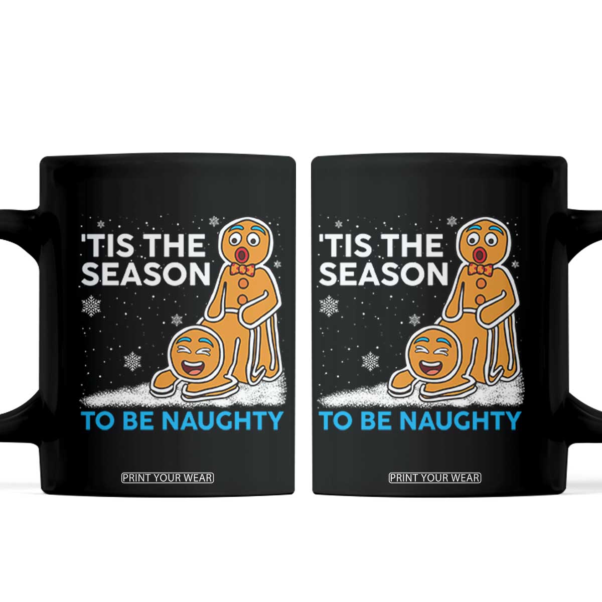 Funny Tis The Season To Be Naughty Dirty Christmas Coffee Mug Xmas Adult Humor TS11 Black Print Your Wear
