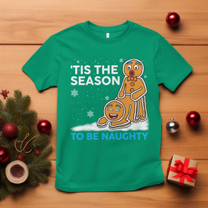 Funny Tis The Season To Be Naughty Dirty Christmas T Shirt Xmas Adult Humor TS11 Irish Green Print Your Wear