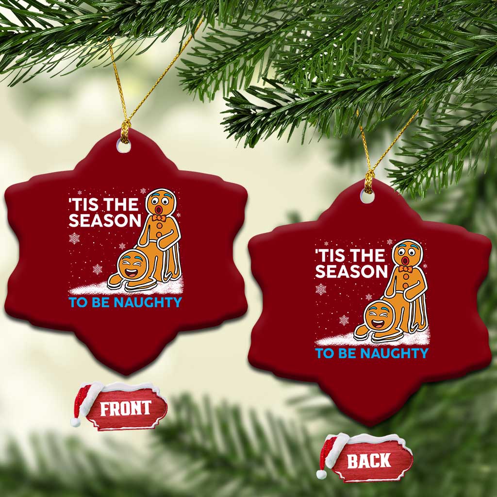 Funny Tis The Season To Be Naughty Dirty Christmas Ceramic Ornament Xmas Adult Humor TS11 Print Your Wear