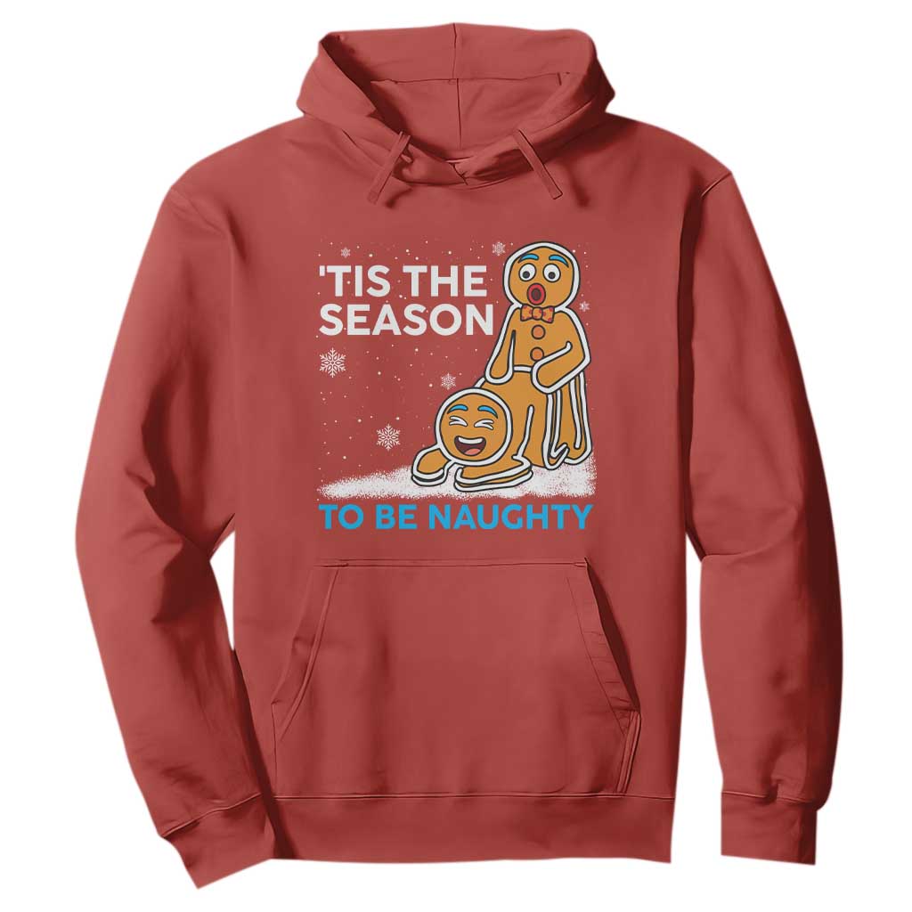 Funny Tis The Season To Be Naughty Dirty Christmas Hoodie Xmas Adult Humor TS11 Red Print Your Wear