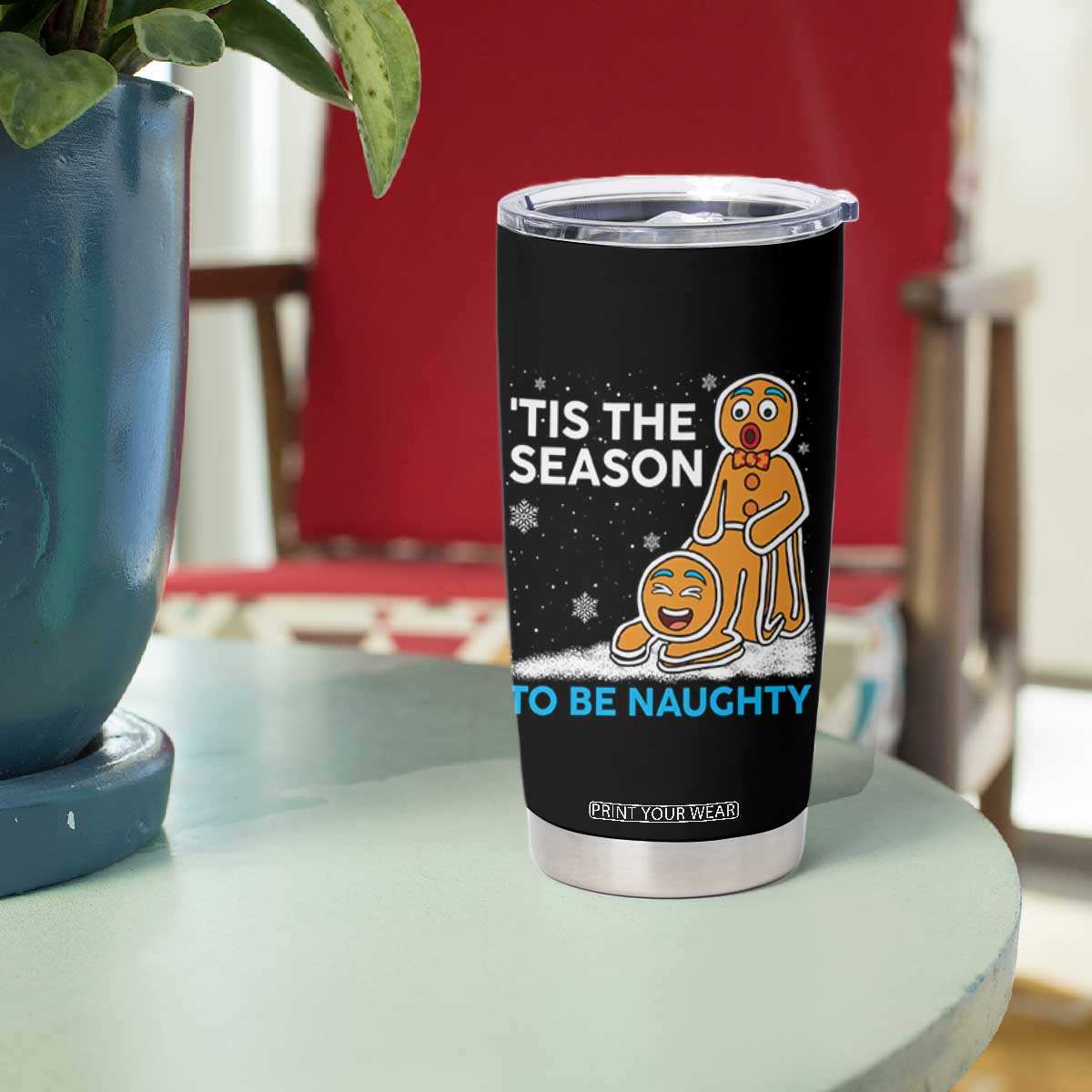 Funny Tis The Season To Be Naughty Dirty Christmas Tumbler Cup Xmas Adult Humor TS11 Print Your Wear