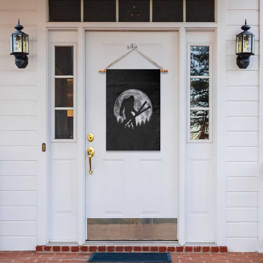 Funny Skiing Bigfoot Ski Winter Sport Moon Garden Flag TS11 Print Your Wear