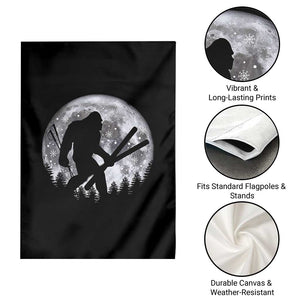 Funny Skiing Bigfoot Ski Winter Sport Moon Garden Flag TS11 Print Your Wear