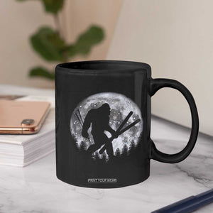Funny Skiing Bigfoot Ski Winter Sport Moon Coffee Mug TS11 Print Your Wear