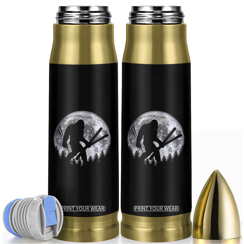 Funny Skiing Bigfoot Ski Winter Sport Moon Bullet Tumbler TS11 Black Print Your Wear