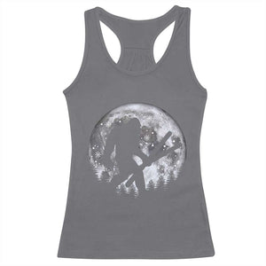 Funny Skiing Bigfoot Ski Winter Sport Moon Racerback Tank Top TS11 Charcoal Print Your Wear