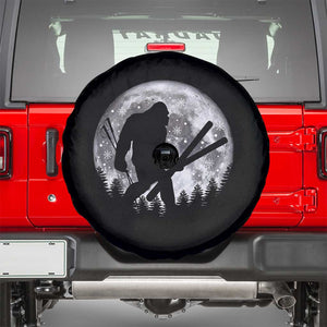 Funny Skiing Bigfoot Ski Winter Sport Moon Spare Tire Cover TS11 Black Print Your Wear