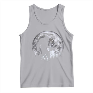 Funny Skiing Bigfoot Ski Winter Sport Moon Tank Top TS11 Athletic Heather Print Your Wear