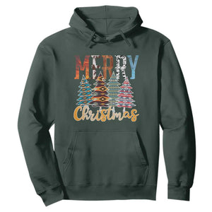 Merry Christmas Native American Xmas Tree Hoodie TS11 Dark Forest Green Print Your Wear