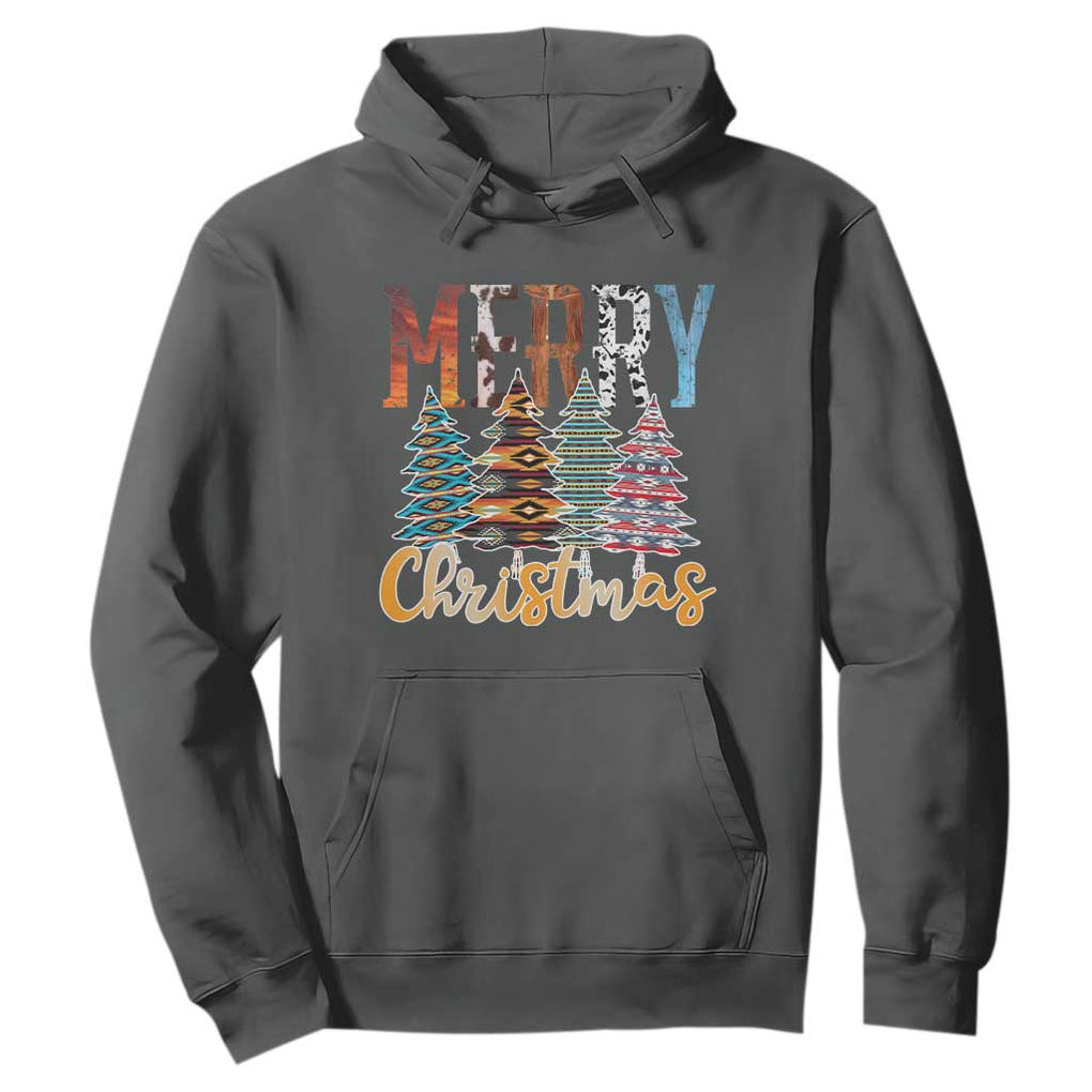Merry Christmas Native American Xmas Tree Hoodie TS11 Dark Heather Print Your Wear