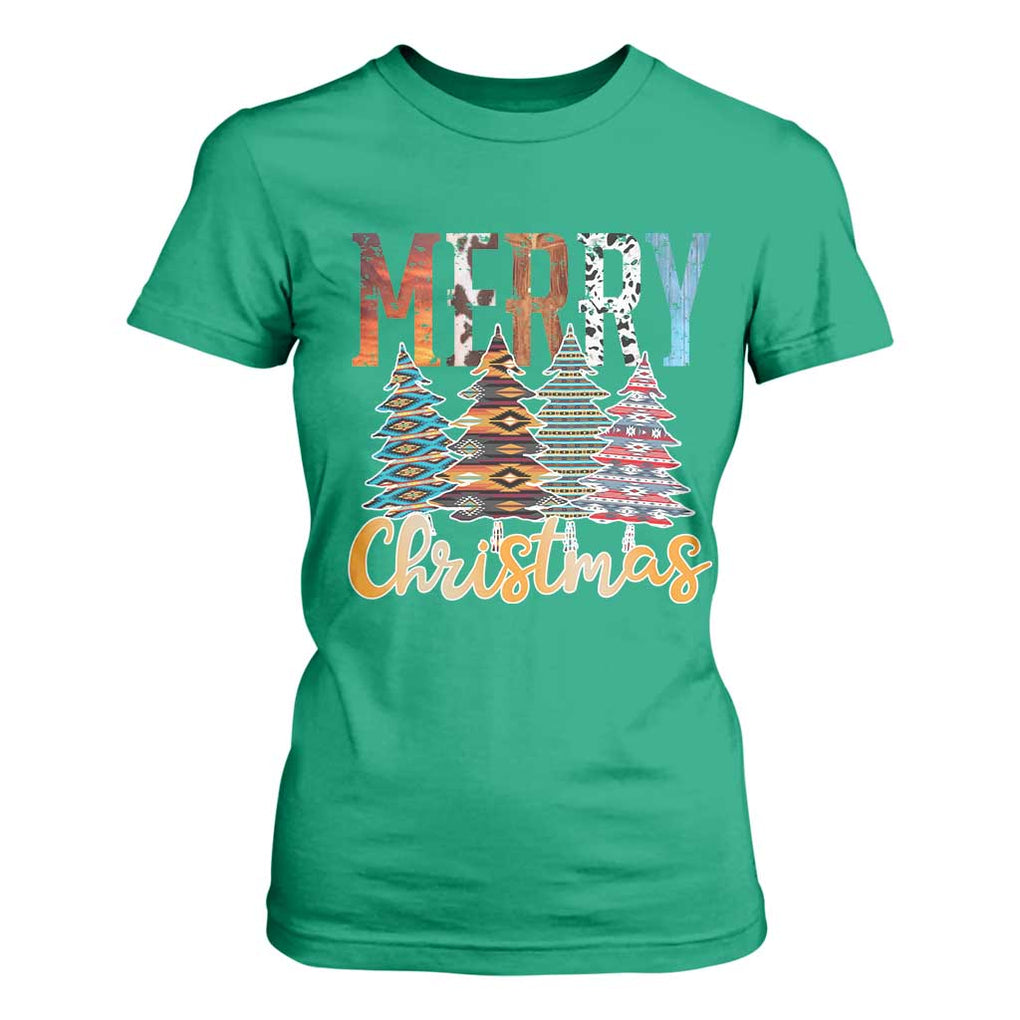 Merry Christmas Native American Xmas Tree T Shirt For Women TS11 Irish Green Print Your Wear