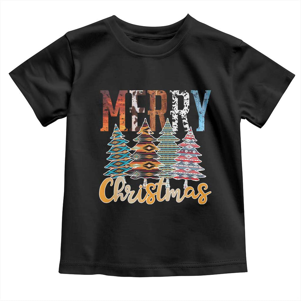 Merry Christmas Native American Xmas Tree Toddler T Shirt TS11 Black Print Your Wear