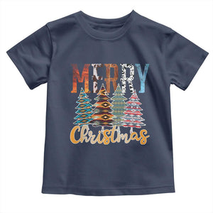 Merry Christmas Native American Xmas Tree Toddler T Shirt TS11 Navy Print Your Wear