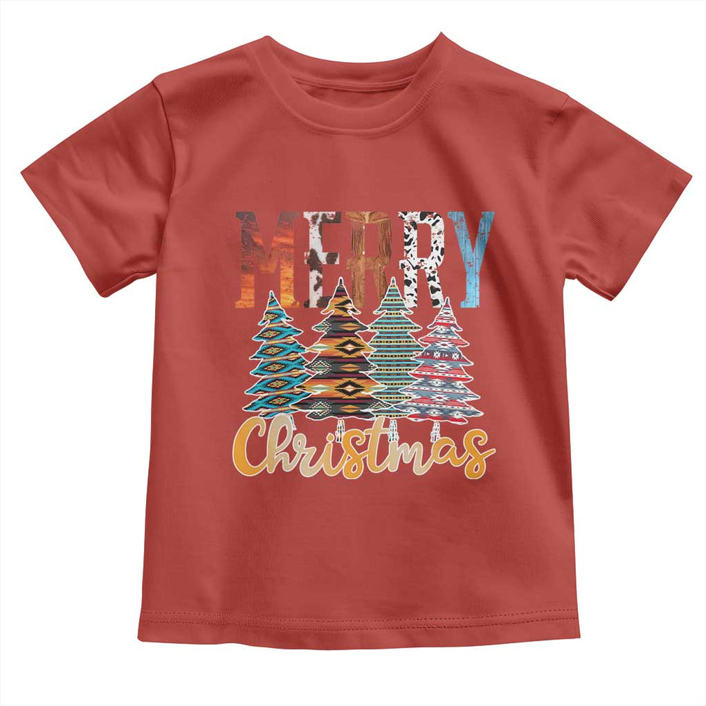 Merry Christmas Native American Xmas Tree Toddler T Shirt TS11 Red Print Your Wear