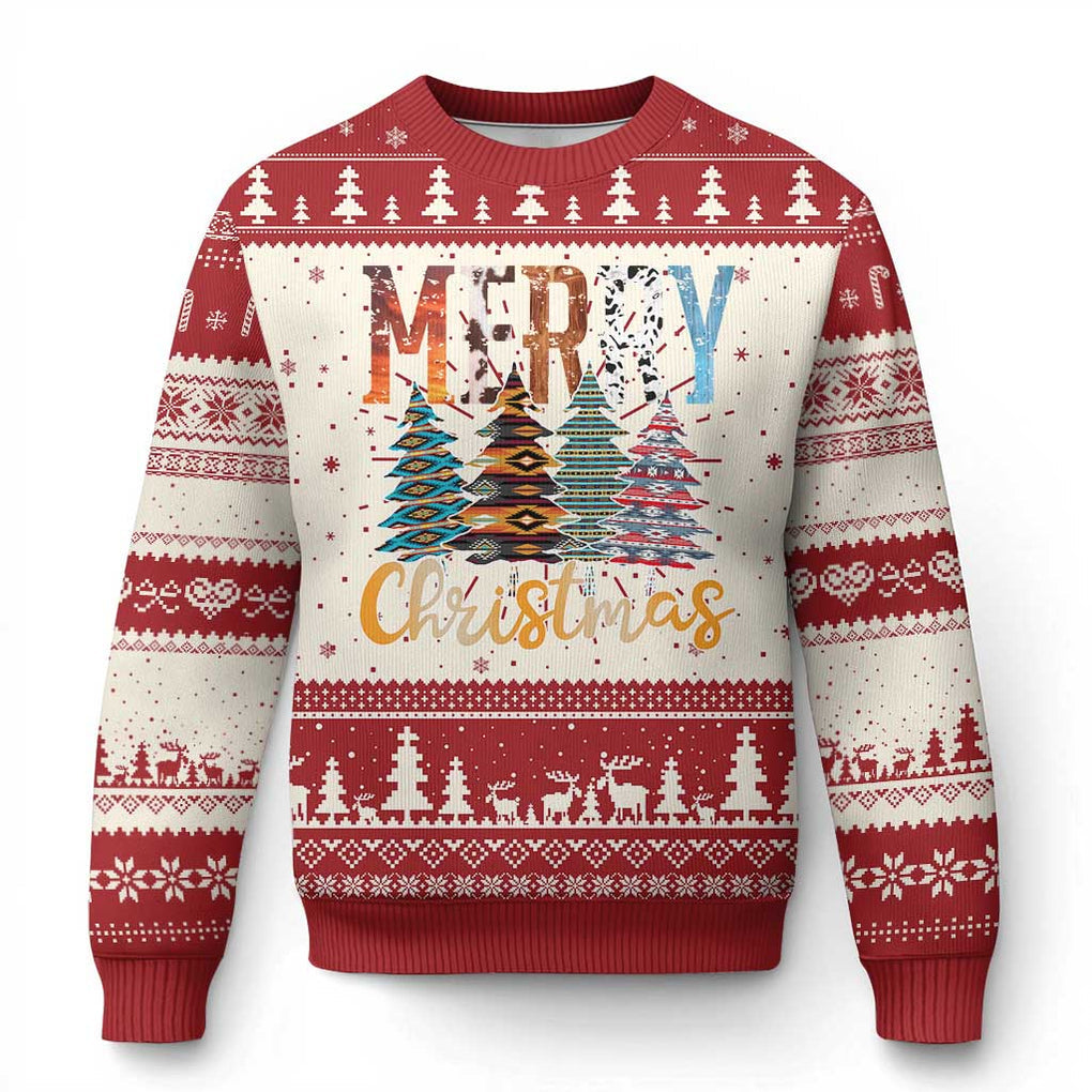 Merry Christmas Native American Xmas Tree Ugly Christmas Sweater TS11 Red Print Your Wear