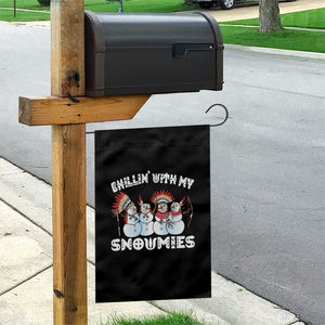 Funny Christmas Native American Garden Flag Chillin' With My Snowmies Snowman Tribes TS11 Print Your Wear