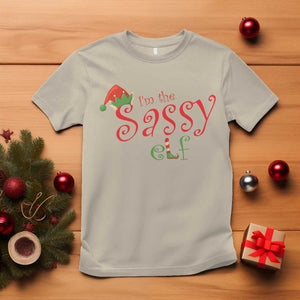 Funny Christmas Elf T Shirt I'm The Sassy Elf Family Matching TS11 Sand Print Your Wear